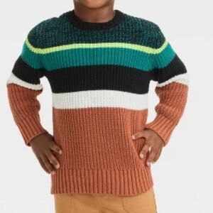 Multicolor Striped Boy's Sweater